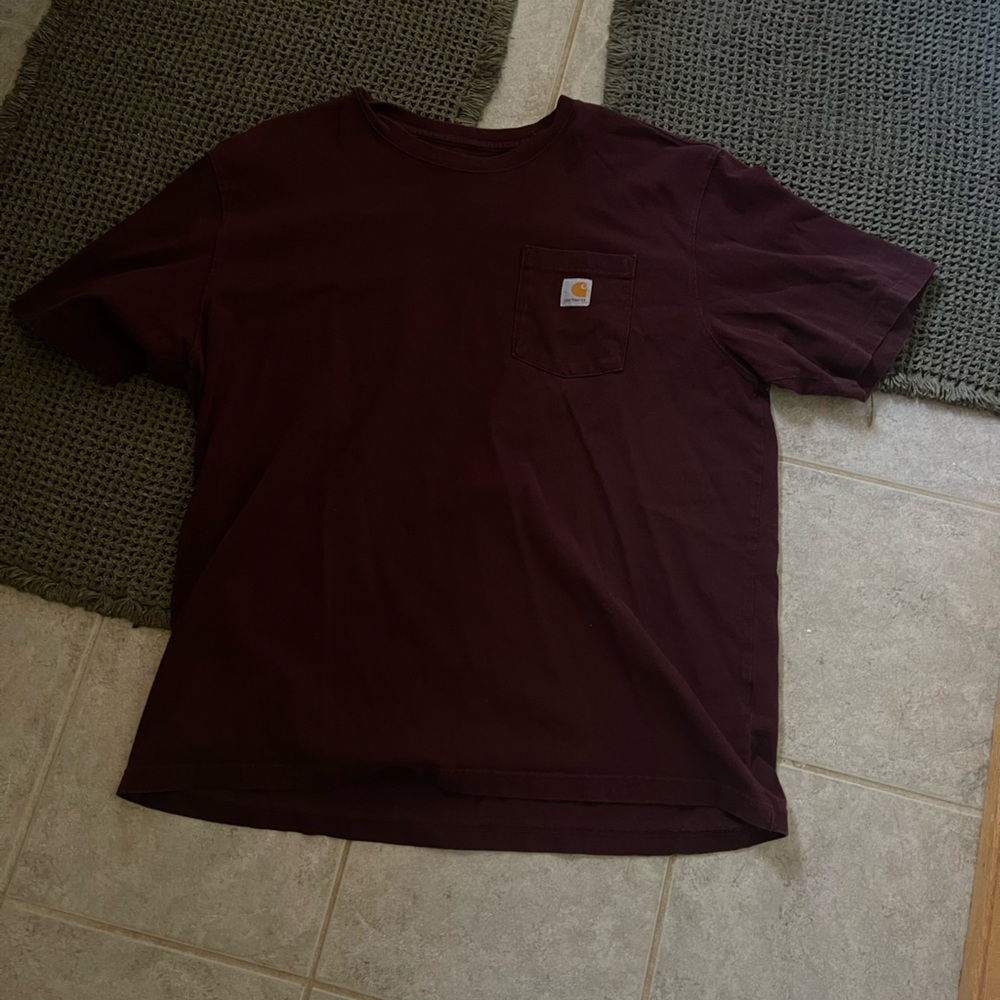 Carhartt Maroon Pocket T-Shirt